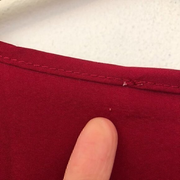 NEW NWT ROSEGAL Plus Size Solid Red V-Neck Long Sleeve Button Down Blouse Top 2X - Picture 11 of 12